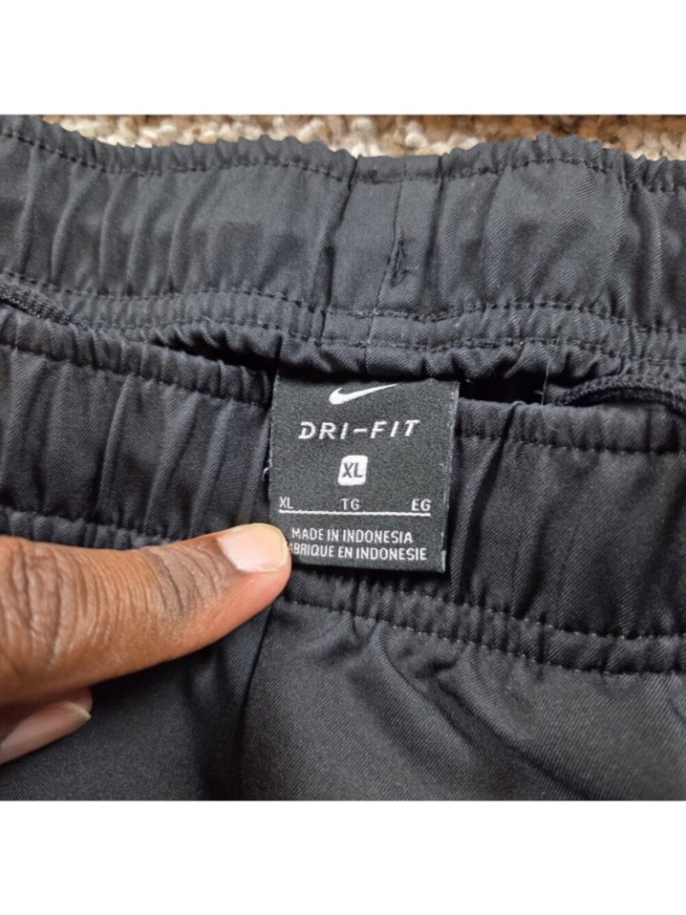 Nike Pants Mens XL Black Woven Training Athletic Straight Stretch Lightweight - Picture 3 of 7